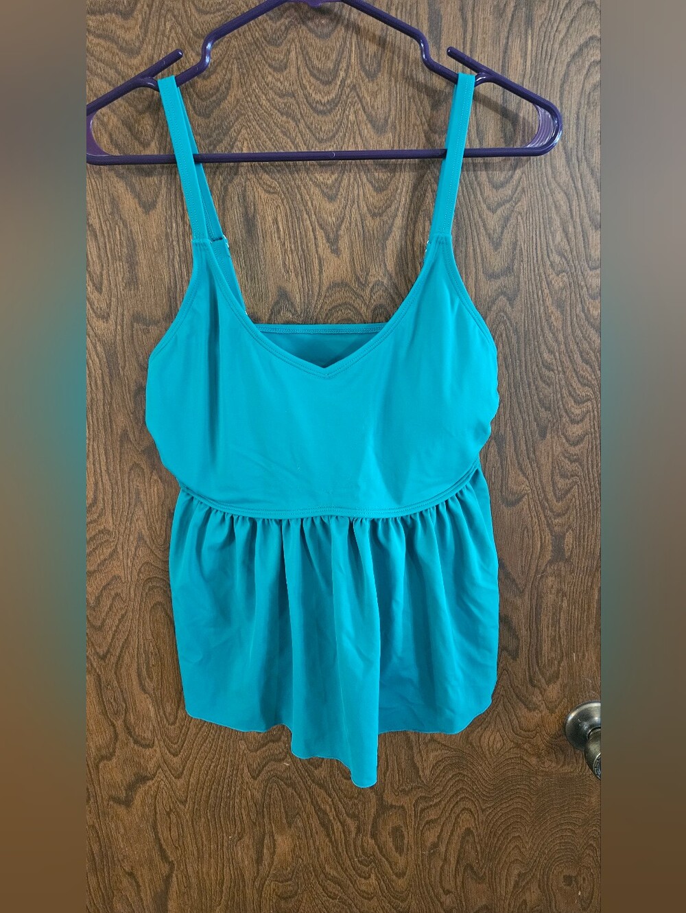 Green Womens Tankini Swim Top